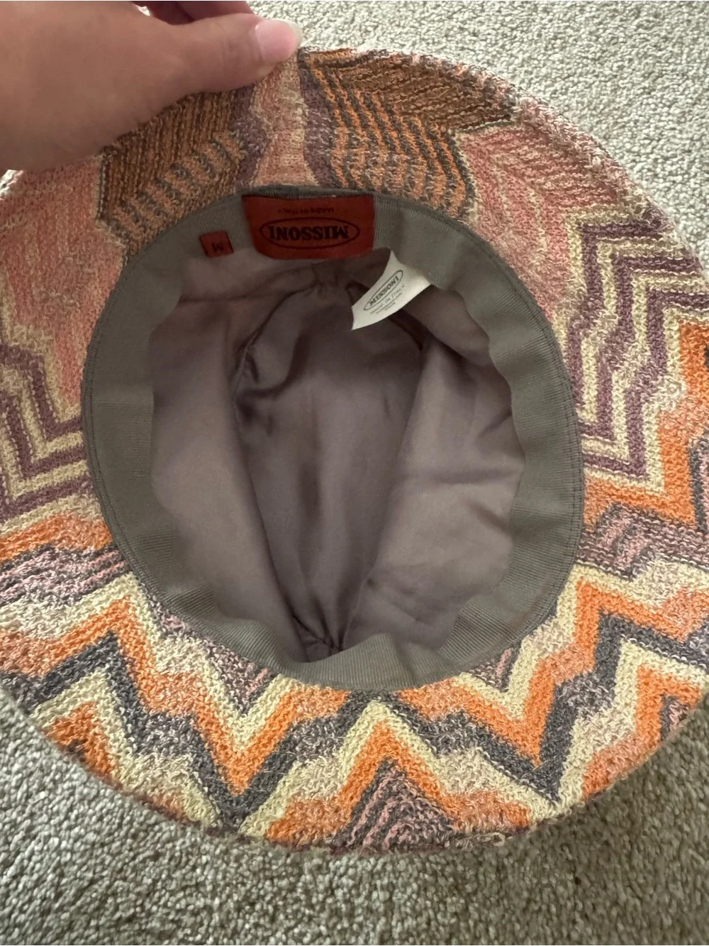 Missoni bucket hat - pink & purple